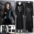 thumbnail image 2 of Disfraz de Bellatrix Lestrange para mujer adulta, disfraz de fantasía, vestido negro, chaleco, ropa para fiesta de carnaval y Halloween, 2 of 5