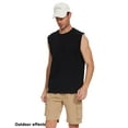 thumbnail image 4 of Satankud Mens Casual Cargo Shorts Classic Drawstring Stretch Hiking Beach Shorts Twill Chino Short with 6 Pockets Khaki Size 34, 4 of 8