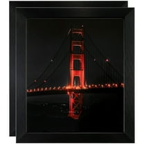 ArtToFrames 5" x 7" Black Steel Picture Frame, 5x7 inch Black MDF Poster Frame (WOM-4639), 2 Pack