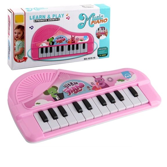 Mini Keyboard Piano for Kids, 13 Keys Portable Piano Early Learning Educational Electronic Music Keyboard Instrument Toys for 3 4 5 6 Year Old Boys and Girls (Pink)