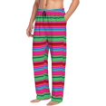 thumbnail image 6 of Logiee Colorful Mexican Stripes Print Pajama Pants for Men,Men’s Pajama Bottoms,Mens PJ Pants with Pockets & Button Fly-Small, 6 of 6