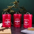 thumbnail image 1 of Coffee Container Food Safe Moisture-proof Wrought Iron Strong Sealing Sugar Canister for Kitchen, 1 of 8