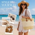 thumbnail image 6 of DAKIMOE Straw Beach Bag For Women Summer Boho Tote Bag Handbags Large Shoulder Purses Woven for Vacation, 6 of 7