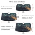 thumbnail image 5 of Qxltty Skull Soldier Car Windshield Sunshades Foldable UV Rays Sun Visor Protector Keep Your Vehicle Cool 53×23.5in, 5 of 8