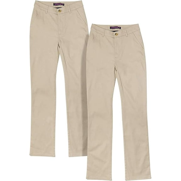 French Toast Youth Boys 2-pack Knit Pant (Khaki, 10)