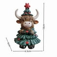 thumbnail image 3 of DefiDgd Christmas Cow Decor Resin Statue Decoration,Cute Xmas Cow Figurine Christmas for Garden Table Shelf Home Decor Festive Bathroom Kitchen Decorations(C), 3 of 3