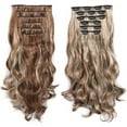 thumbnail image 3 of LHWEN Real As Remy Fashion Hair Long Clip In Hair Extensions Full Head Curly Wig Beauty Salon Straight Hair Fun Lace Wavy Curls Braided Hair Synthetic Hair bohon Perfect for Party Everyday, 3 of 3