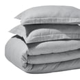thumbnail image 2 of BNM Melange Soft Flannel Cotton Duvet Set, King/ California King, Gray, 2 of 9