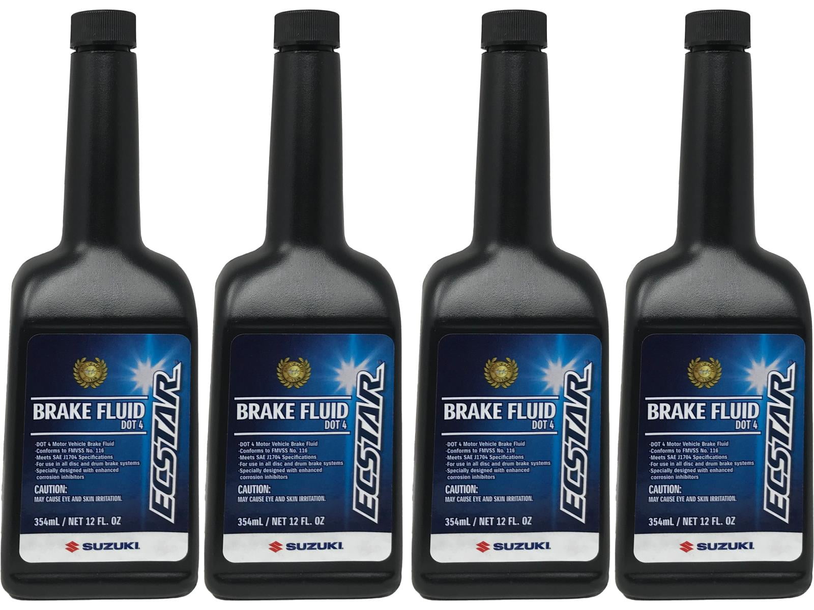 Suzuki Genuine OEM Ecstar DOT 4 Brake Fluid 990A001E9112Z 4 Pack