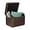 Coffee, variant on 25 Inch Rectangular Storage Ottoman, Footrest Stool with Linen Fabric for Living Room, Upholstered Bench with Safety Hinges for End of Bed, Bedroom, Entryway, Grey