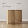 thumbnail image 3 of Nathan James Tambellini Mid Century Modern Cabinet, Accent Cabinet with Doors for Kitchen or Living Room with Solid Wood Base, Light Brown, 3 of 6