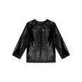 thumbnail image 3 of iiniim Girls Long Sleeve T-Shirt Shiny Metallic Dance Performance Tee Holographic Party Tops Dancewear Black 11-12, 3 of 7