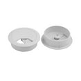 thumbnail image 2 of Plastic Computer Desk Round Grommet Wire Outlet Cord Cover Cap White 5pcs, 2 of 2