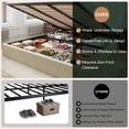 thumbnail image 6 of Amolife King Size Lift Up Hydraulic Storage Bed Frame, Platform Bed with Upholstered Wingback Headboard with Vertical Channel Tufting, Cream, 6 of 9