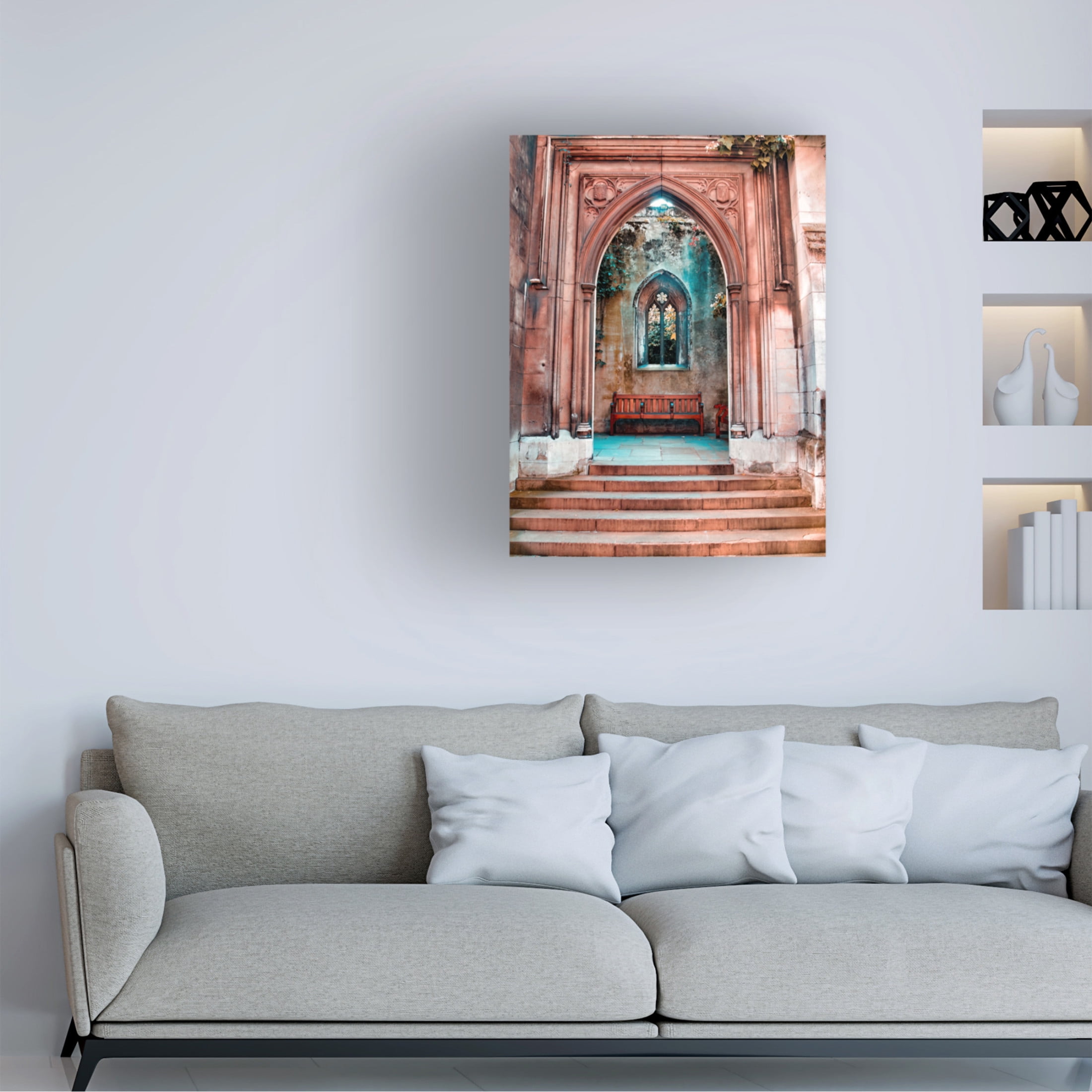 Canvas Wall Art - Mark A Paulda 'St Dunstan In The East Entrance' Wall Art for Living Room, Bedroom, or Office Décor by Trademark Fine Art - 18 x 24 Inches