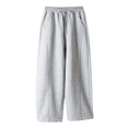 thumbnail image 3 of CAIXIA Teen Girls Pants Wide Leg High Waist Sweatpants with Pockets Athletic Pants Back To School Boys Fashion Girls Clothes, 3 of 9
