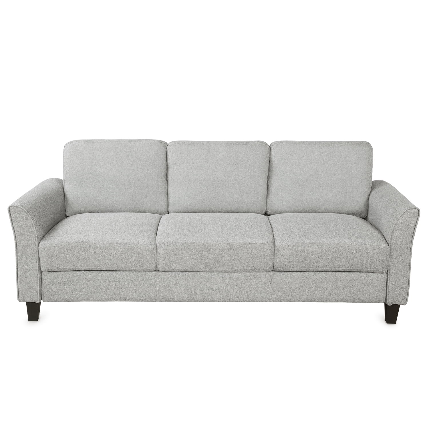 DNChuan Linen 3 Seat Sofa with Removable Back and Seat Cushions and 4  Pillows,Grey