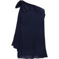 thumbnail image 1 of Ralph Lauren Womens Satin Trim One Shoulder Dress, navy, 12, 1 of 1