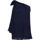 thumbnail image 1 of Ralph Lauren Womens Satin Trim One Shoulder Dress, navy, 8, 1 of 2