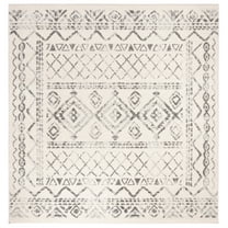SAFAVIEH Tulum Ronald Oriental Area Rug, Ivory/Grey, 8' x 8' Square