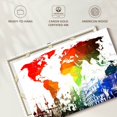 thumbnail image 6 of Elephant Stock Rainbow World Map Wall Art - Horizontal Canvas Wall Art - Living Room Wall Decor - Map Canvas - Red And Blue Decor - 51" x 34", 6 of 8