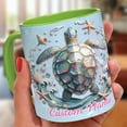 thumbnail image 1 of Lotusprinthandmade Cute Turtle Changing Accent Mug (15oz) (Made In US) – Gift for Turtle Lovers Kids and Family Daily Use, 1 of 5