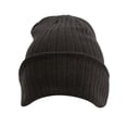 thumbnail image 2 of Top Headwear Cable Knit Long Winter Beanie - Charcoal, 2 of 2