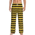 thumbnail image 2 of Lsque Striped With Bees Print Men's Pajama Pants, Lounge Pant - Comfortable Home Wear,Elastic Waistband, Stylish Design-Small, 2 of 9