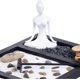 thumbnail image 3 of Garden Incense Holder Candle White Sand and Decorative Stones (Zen Buddha),Resin Buddha Statue Candelabra Yoga Zen Girl Sand Platform Creative Ornamen, 3 of 5