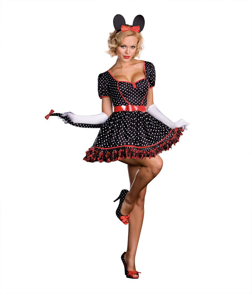 Minnie Mouse Ladies Fancy Dress Costume Party Outfit  SALE Adult Sassy Disney 