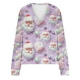 thumbnail image 5 of Idoravan Oversized Cardigans for Women Women's Casual Cardigan Button Christmas Printed Fashion Jacket Top, 5 of 5