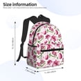 thumbnail image 4 of Haiem Lilies Flowers Lightweight Backpack for School, Classic Basic Water Resistant Casual Daypack for Travel with Bottle Side Pockets, 4 of 8