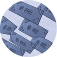 thumbnail image 1 of Ahgly Company Indoor Round Patterned Azure Blue Area Rugs, 3' Round, 1 of 6