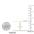 thumbnail image 5 of Dazzlingrock Collection Round White Diamond Cross Religious Pendant for Her with Silver Chain (0.06 ctw, Color I-J, Clarity I2-I3) in 10K Yellow Gold, 5 of 6