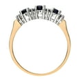 thumbnail image 4 of 9ct Gold Jewelco London Diamond Oval 0.86ct Sapphire Trilogy Eternity Ring 2mm, 4 of 7