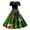 Green, variant on Women Christmas Outfit 1950s Christmas Themed Women's Party Dress with Festive Print Short Sleeve Elegant Evening Attire for Holiday Gatherings Red S