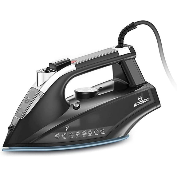 Moosoo Steam Iron 1800W Dry Iron Lightweight Anti-drip Iron with Auto-Off, ST1800
