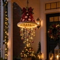 thumbnail image 4 of 2026 New Lighted Santa Hat Hanging Chandelier, Plush Christmas Hat Lamp, Warm Jolly Lights with Mini Decorations and Glowing Tassels for Holiday Home Party Decoration, 4 of 4