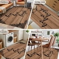 thumbnail image 6 of Live Love Laugh Washable Area Rugs 3'x5', Vintage Floral Texture Brown Wood Grain Low Pile Throw Living Room Rug Non-Slip Sturdy Edge Binding Carpet for Indoor Entryway Bedside Kitchen, 6 of 9