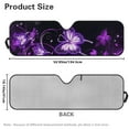 thumbnail image 5 of Uorisanigo Windshield Sun Shade, Purple Butterfly Car Sun Shade for 2018-2024 Jeep Wrangler JL JLU & Gladiator JT, Aluminum Foil Auto Sunshade Windshield Cover Keep Vehicle Cool, 5 of 7