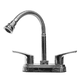 thumbnail image 1 of Mezcladora duomando para lavabo, cuello flexible, maneral palanca plana, 1 of 5