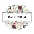 thumbnail image 3 of Adhesivos de pared para baño con flores de peonía pintadas a mano, 3 of 4