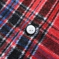 thumbnail image 5 of FDGIU 2025 Men's Fleece Flannel - Outdoor Button Down Front Shirt, Warm Plaid Long Sleeve Checkered Casual Top, 5 of 7