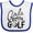 White and Royal, variant on Inktastic Girls Gotta Golf Girls Baby Bib