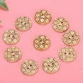 thumbnail image 1 of Button 14-15mm 100pcs/bag 4-Holes Round Buttons Sew Tools Accessories Handmade  Crafts DIY Wooden Button, 1 of 8