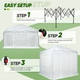 thumbnail image 5 of EAGLE PEAK 8 x 8 x 8.5 ft Portable Walk-in Greenhouse and Canopy Tent, Instant Pop-up for Indoor/Outdoor, White, 5 of 8