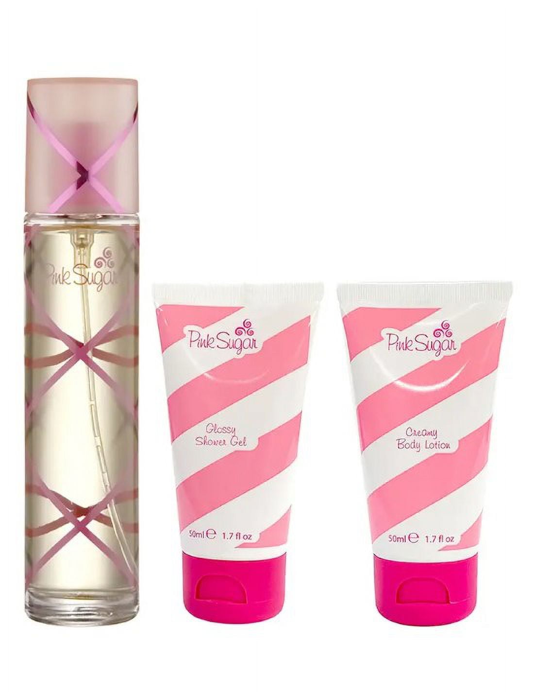 Pink Sugar by Aquolina 2pc Gift Set EDT 3.4 oz + Creamy Body Lotion 8.45 oz  for Women - ForeverLux