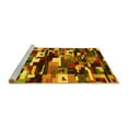 thumbnail image 2 of Ahgly Company Machine Washable Indoor Rectangle Abstract Yellow Contemporary Area Rugs, 2' x 4', 2 of 4