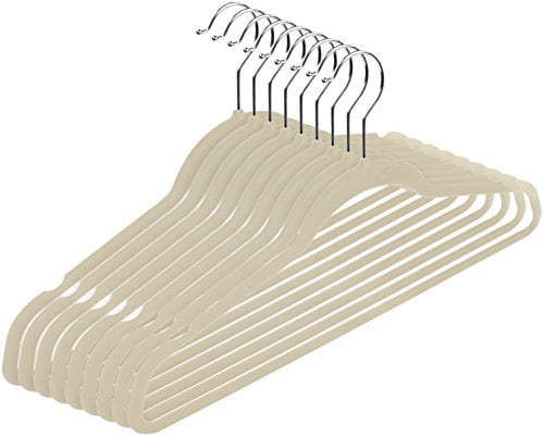Premium S-Shaped TPR Plastic Hangers for Adults Utopia Home 50 Pack Coat Hangers with Clips Non Slip 