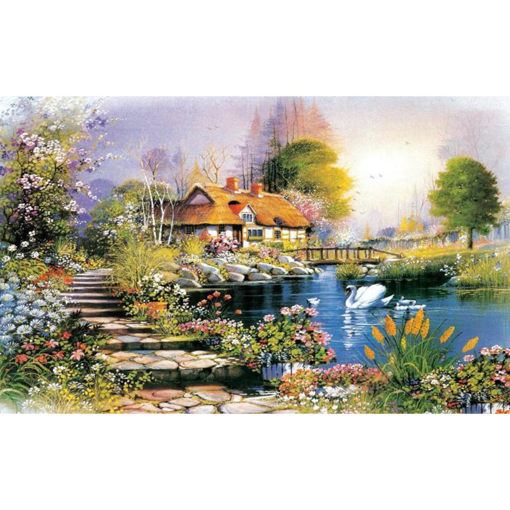 1000 Piece Jigsaw Puzzle England Cottage Landscapes Educational Puzzles  Gift 